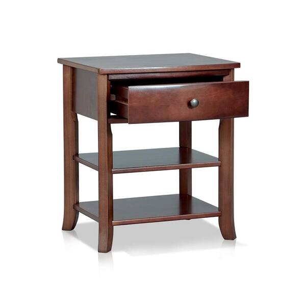 Shop Traditional Style Wooden Nightstand With Two Open Shelves Brown On Sale Overstock 30088328