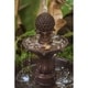 preview thumbnail 3 of 4, Xbrand 3 Tier Freestanding Waterfall Fountain, 39 Inch Tall, Brown