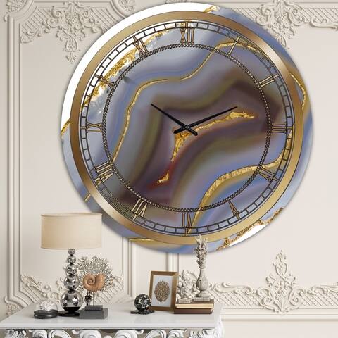 Silver Orchid Clayton 'Golden Core ' Large Fashion Wall Clock