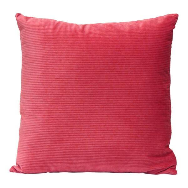 Shop Stratton Home Decor Coral Textured Velvet 18 Square Pillow