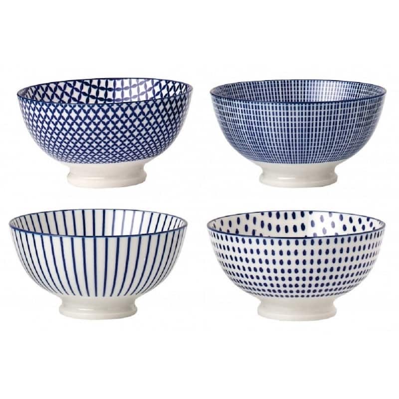 4 Piece Cereal Bowl Set - Color - Blue