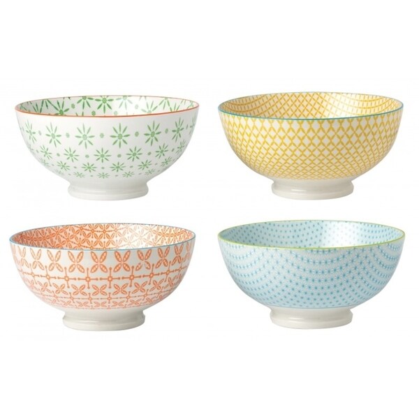 overstock.com | 4 Piece Pasta Bowl Set - Color - Multi-Color