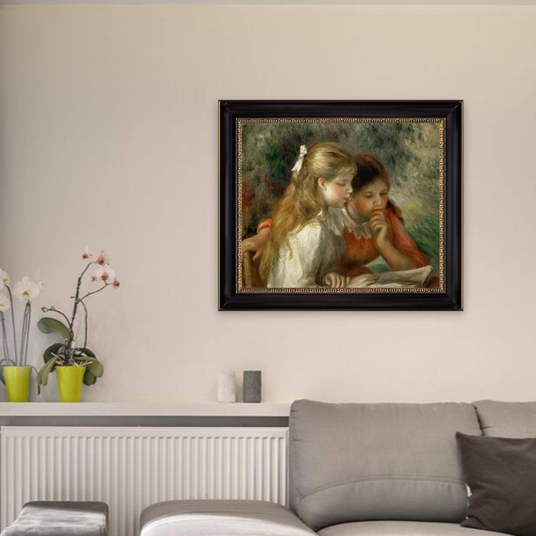 The Reading by Pierre Auguste Renoir 1892 Black Frame Oil Print on ...