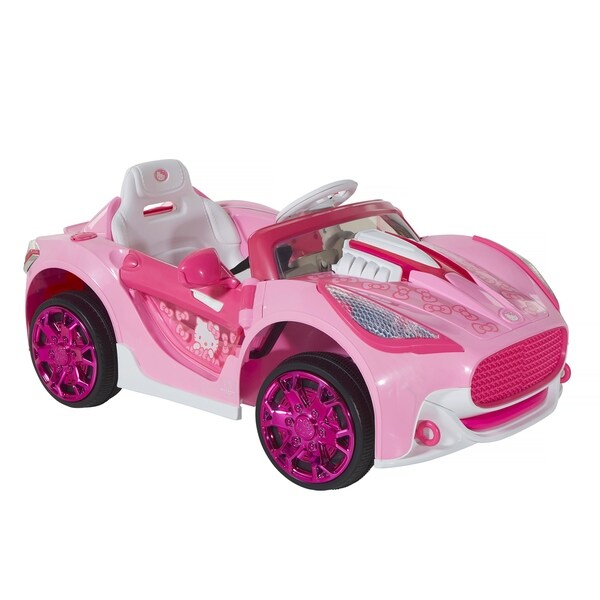 dynacraft hello kitty 6v battery powered ride on car
