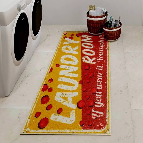 Shop Ottomanson Washtown Non Slip Low Pile Laundry Mat Runner Rug