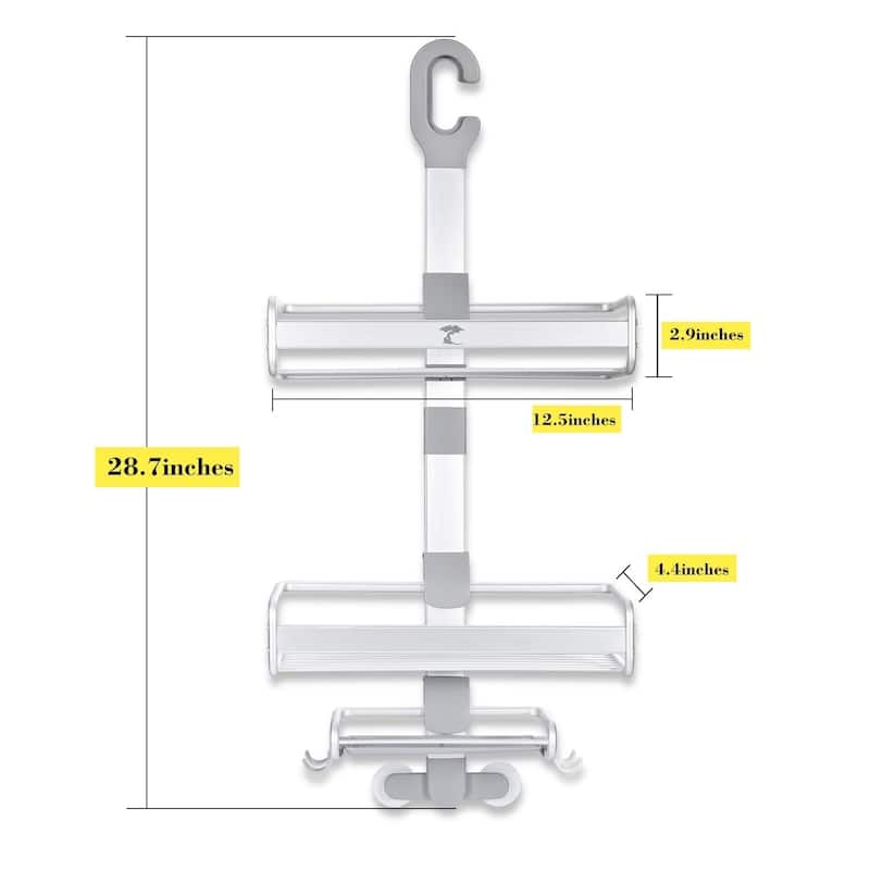 ToiletTree Products Rustproof Aluminum Shower and Bath Caddy (Aluminum)