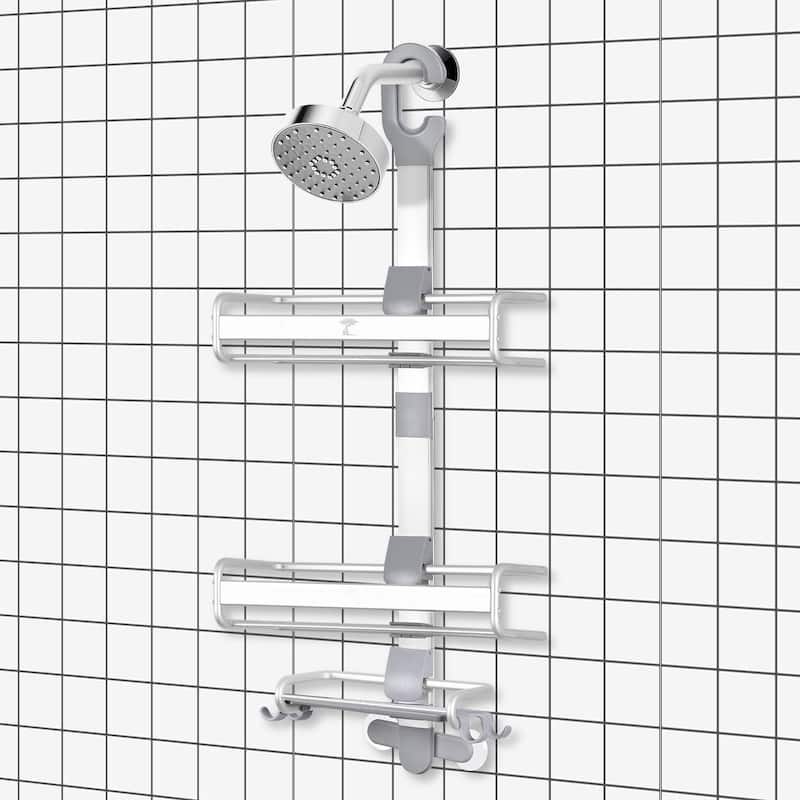 ToiletTree Products Rustproof Aluminum Shower and Bath Caddy (Aluminum)