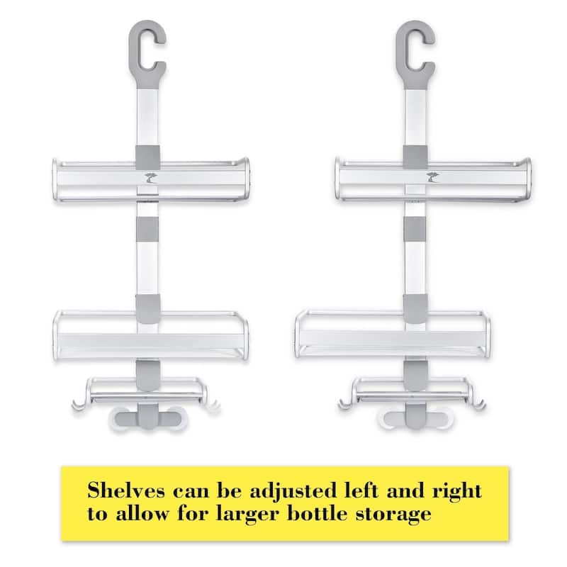 ToiletTree Products Rustproof Aluminum Shower and Bath Caddy (Aluminum)