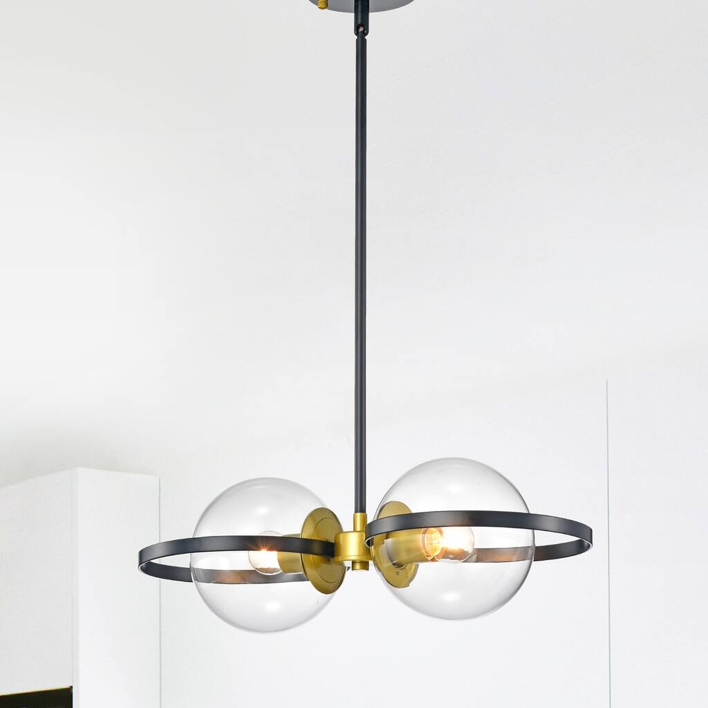Carson Carrington Ygskorset 2-Light Black Pendant Lamp