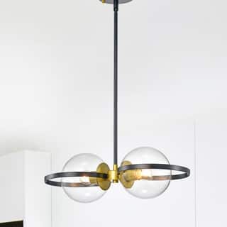 Carson Carrington Ygskorset 2-Light Black Pendant Lamp