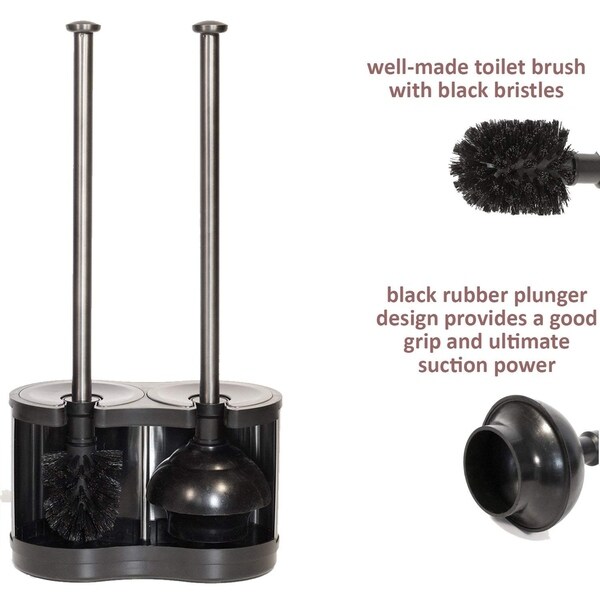 toilet brush and plunger combo