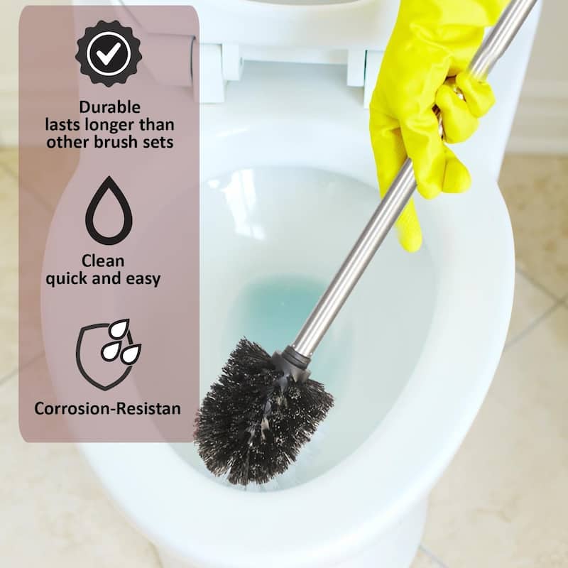 Toilet Tree Deluxe Toilet Brush with Cone-Shaped Holder, Tall Brush