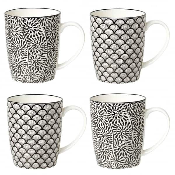 Coffee Mug Sets With Rack Buy 300 Ml Ceramic Coffee Mugs Set Of 4 By Ceradeco Online Homeware