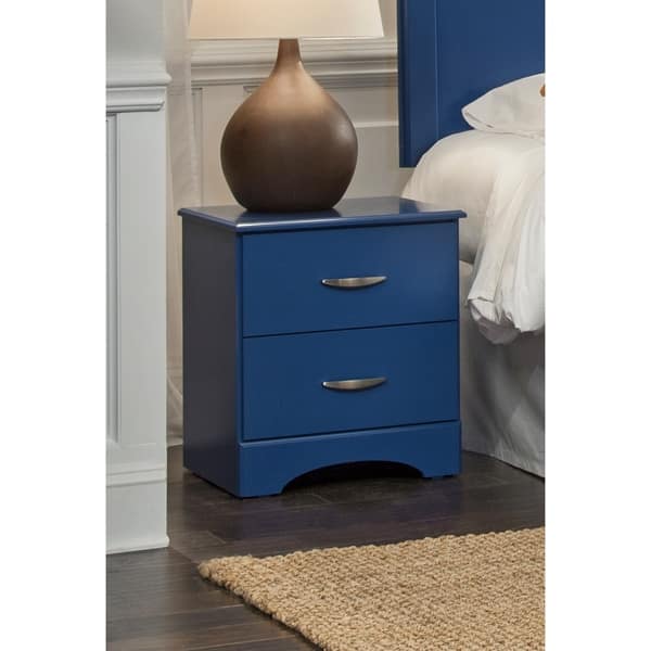 Shop A Furniture Classics Royal Blue 179k3ttincluding Twin Over Twin Metal Bunkbed Night Stand And Five Drawer Chest On Sale Overstock 30093601