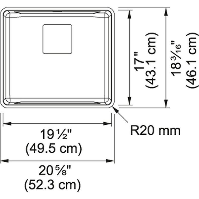 Franke Pescara 20-In 18 Gauge Undermount Kitchen Sink - 18.2 x 20.6