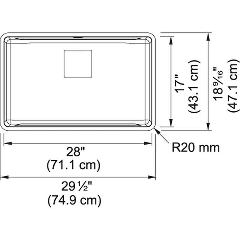 Franke Pescara 28-In 18 Gauge Undermount Kitchen Sink - 18.5 x 29.5