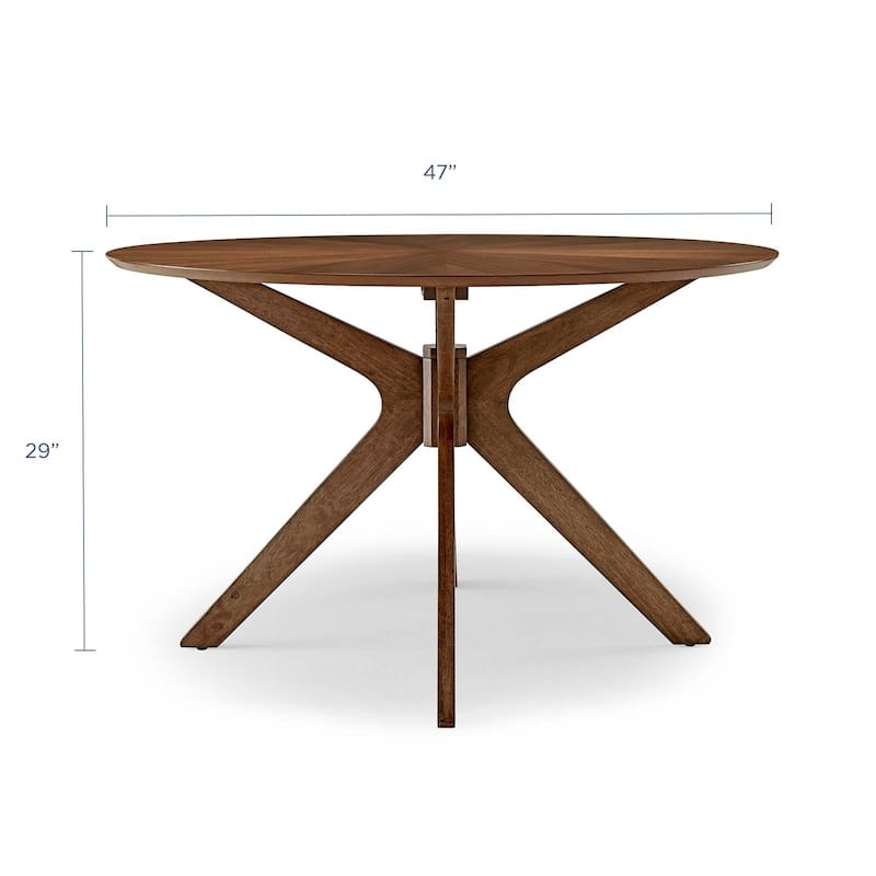Crossroads 47" Round Wood Dining Table