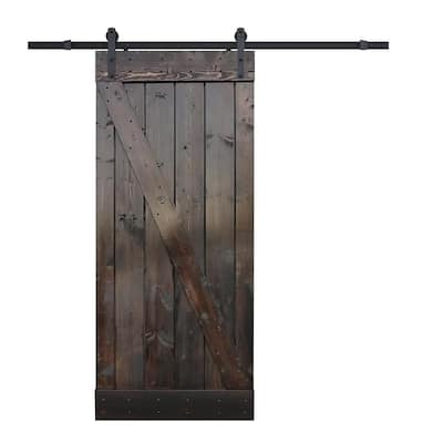 CALHOME 36 in. x 84 in. Knotty Pine Sliding Barn Wood Interior Door Slab