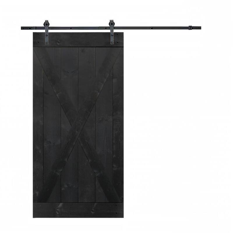 CALHOME 36 in. x 84 in. Knotty Pine Solid Wood Interior Barn Door Slab
