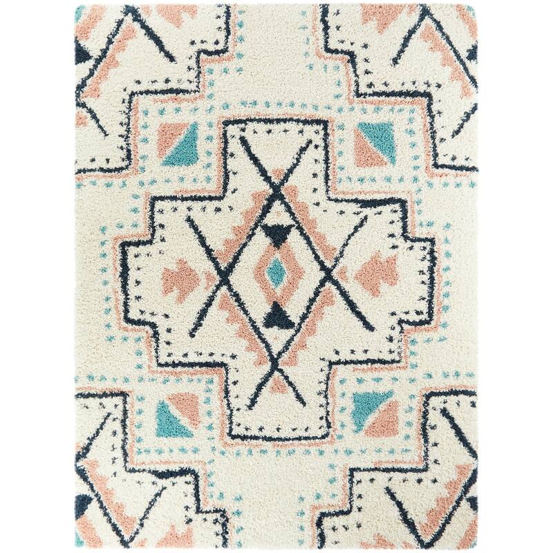 Dakarai Geometric Shag Area Rug