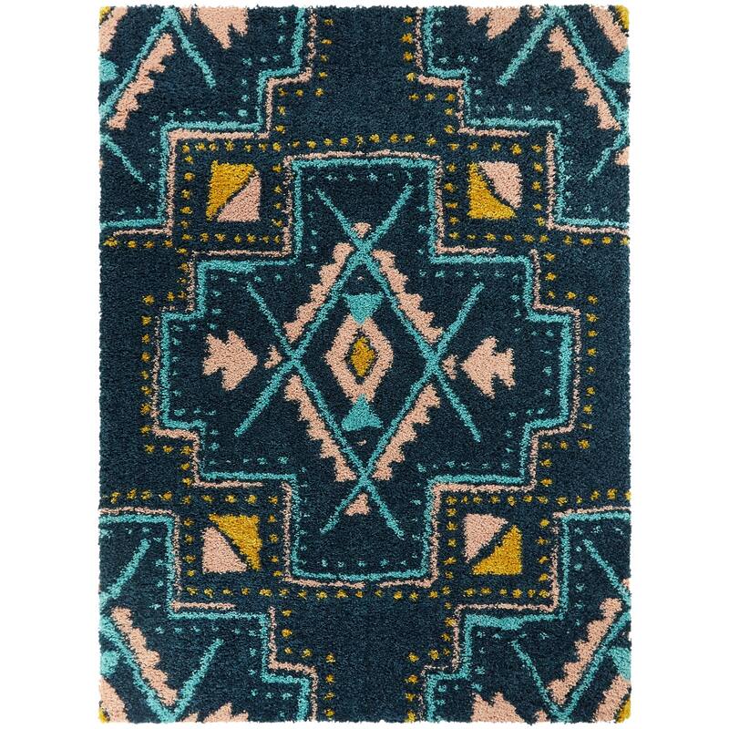 Dakarai Geometric Shag Area Rug