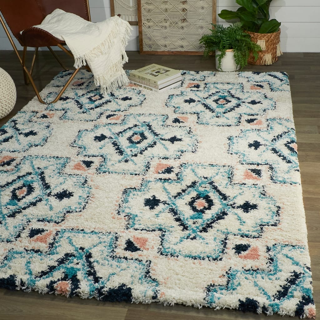 Amaru Geometric Shag Area Rug