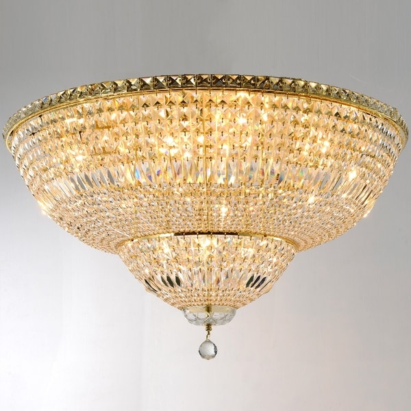 flush mount french empire crystal chandelier