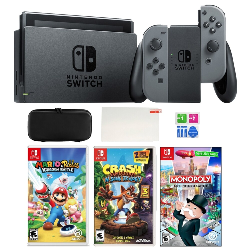 Must Have Nintendo Switch Lite Gray With Crash Bandicoot Mario Rabbids Monopoly N A Gray From Nintendo Fandom Shop - roblox on the switch lite