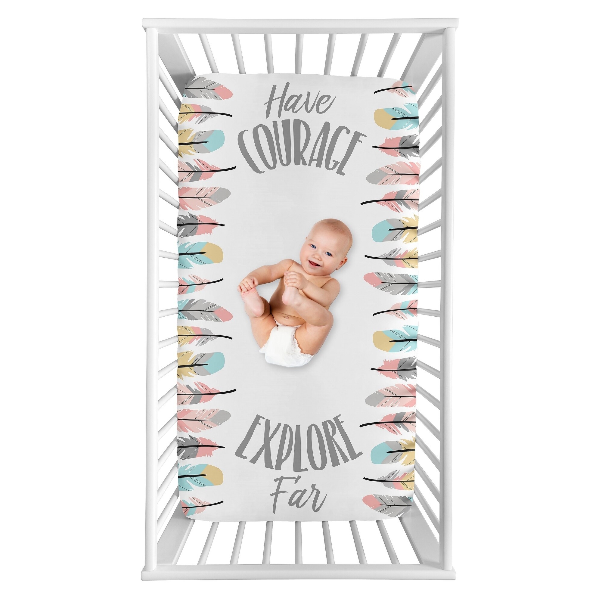 Sweet jojo feather crib 2025 bedding