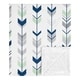 preview thumbnail 1 of 3, Sweet Jojo Designs Woodland Arrow Woodsy Gray Collection Boy Baby Receiving Security Swaddle Blanket - Navy Blue, Mint and Grey