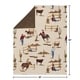 preview thumbnail 4 of 3, Sweet Jojo Designs Cowboy Wild West Collection Boy Baby Receiving Security Swaddle Blanket - Tan and Red