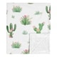 preview thumbnail 1 of 3, Sweet Jojo Designs Boho Watercolor Cactus Floral Collection Girl Baby Receiving Security Swaddle Blanket - Pink and Green