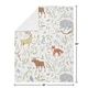 preview thumbnail 4 of 3, Sweet Jojo Designs Bear Deer Fox Woodland Animal Toile Boy Girl Baby Receiving Security Swaddle Blanket - Grey Green Brown