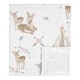 preview thumbnail 1 of 3, Sweet Jojo Designs Boho Watercolor Woodland Deer Floral Baby Receiving Security Swaddle Blanket - Blush Pink Mint Green White