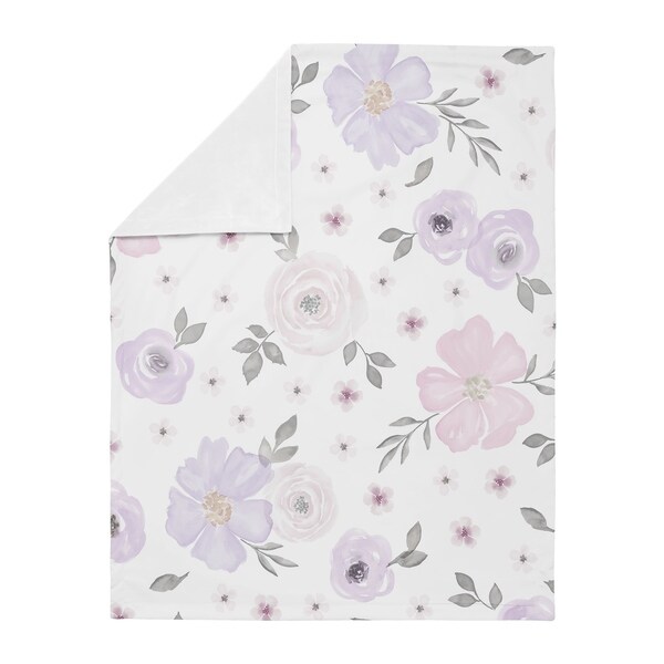 Sweet jojo designs watercolor floral deals lavender