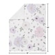 preview thumbnail 4 of 3, Sweet Jojo Designs Shabby Chic Watercolor Floral Collection Baby Receiving Security Swaddle Blanket - Lavender Purple Pink Grey