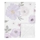 preview thumbnail 1 of 3, Sweet Jojo Designs Shabby Chic Watercolor Floral Collection Baby Receiving Security Swaddle Blanket - Lavender Purple Pink Grey