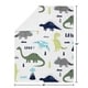 preview thumbnail 4 of 3, Sweet Jojo Designs Modern Dino Mod Dinosaur Collection Boy Baby Receiving Security Swaddle Blanket - Blue, Green and Grey