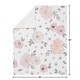 preview thumbnail 4 of 3, Sweet Jojo Designs Shabby Chic Watercolor Floral Collection Girl Baby Receiving Security Swaddle Blanket - Blush Pink Grey White