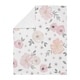 preview thumbnail 2 of 3, Sweet Jojo Designs Shabby Chic Watercolor Floral Collection Girl Baby Receiving Security Swaddle Blanket - Blush Pink Grey White