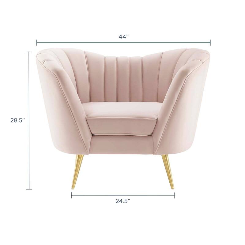 Silver Orchid Blandick Velvet Armchair