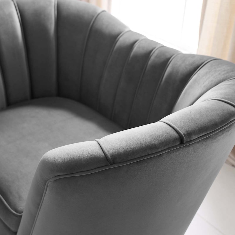 Silver Orchid Blandick Velvet Armchair