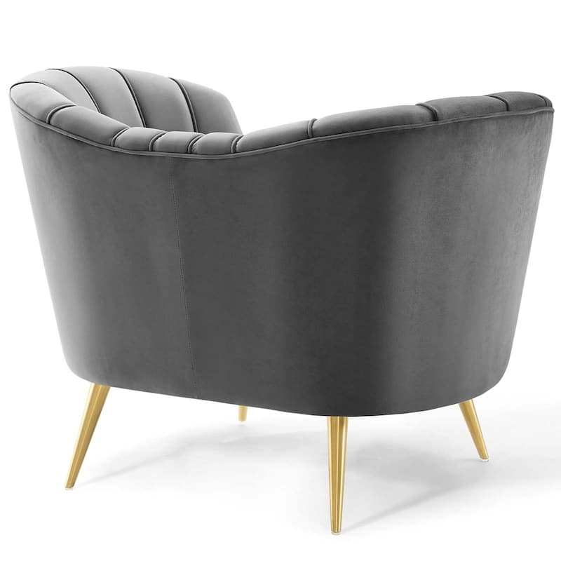 Silver Orchid Blandick Velvet Armchair