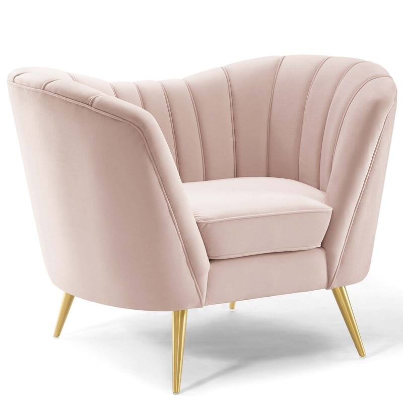 Silver Orchid Blandick Velvet Armchair