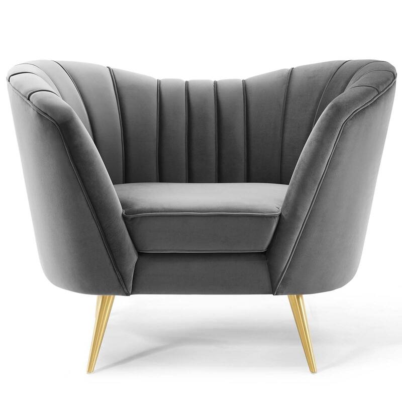 Silver Orchid Blandick Velvet Armchair