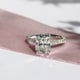 Thumbnail 3, Annello by Kobelli 14k Gold 3 1/8ct TCW Radiant Moissante and Diamond Drop Halo Comfort Fit Engagement Ring (HI/VS, GH/I)... Changes active main hero.
