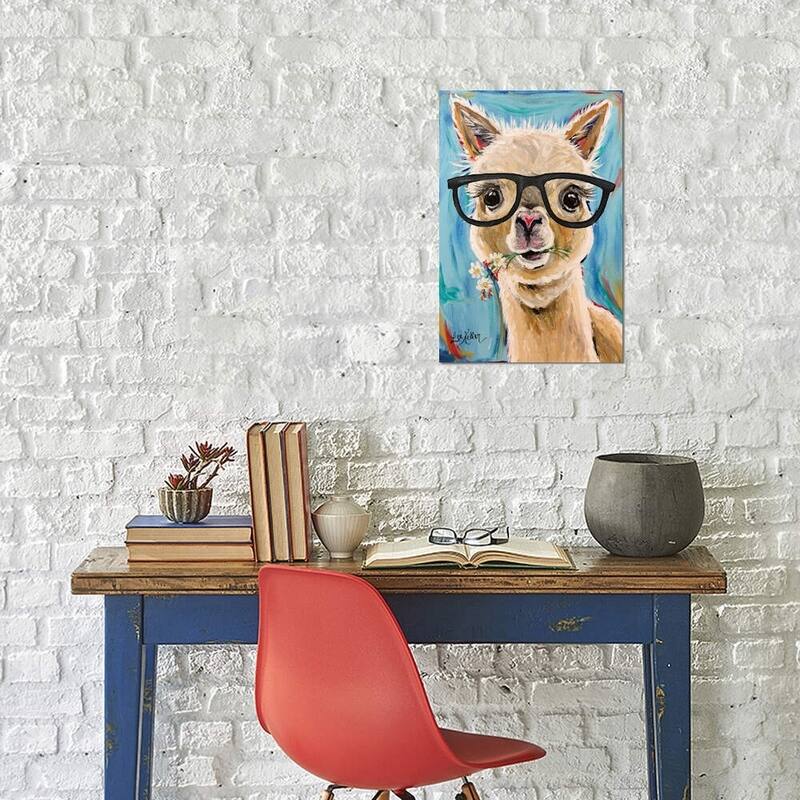 iCanvas "Alpaca Glasses " by Hippie Hound Studios Gallery-Wrapped Canvas Print