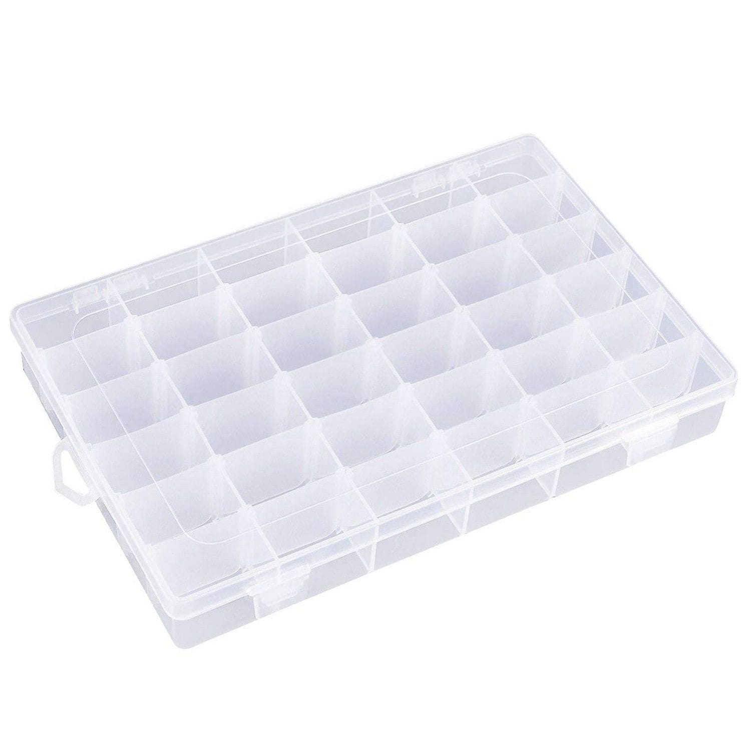 3 Pack Jewelry Organizer Box for Earrings, Clear Plastic Bead Storage  Containers for Crafts (36 Compartments) 