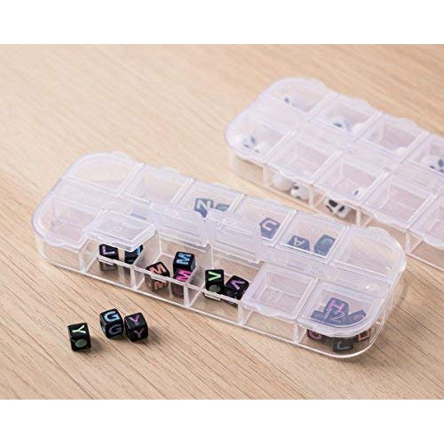 Clear Jewelry Box (10 Pack) Bead Storage Organizer, 12 Compartments Each -  Bed Bath & Beyond - 30100050