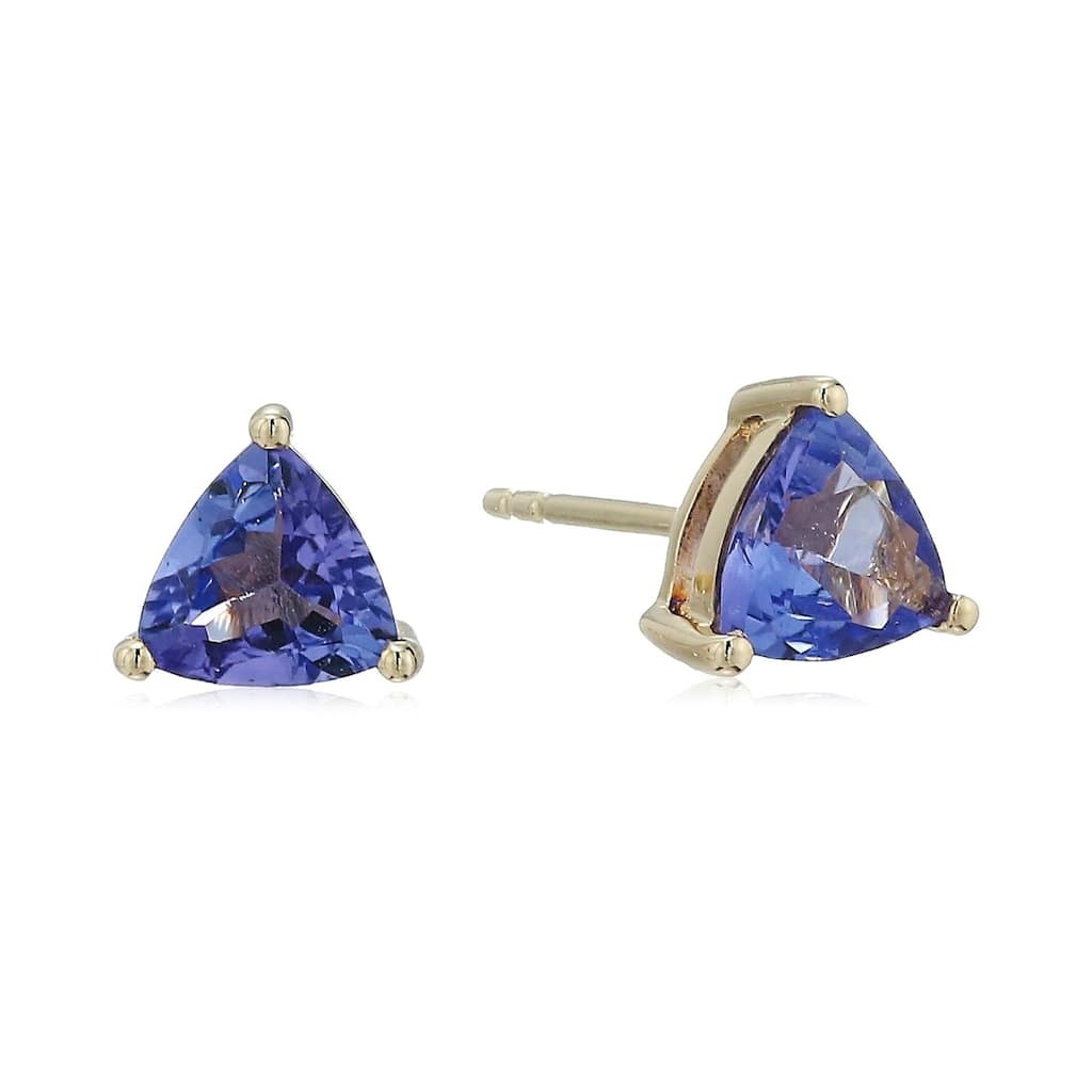 14KT Yellow Gold Tanzanite Stud Earrings